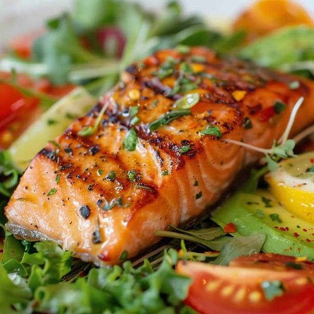 Grilled Salmon.