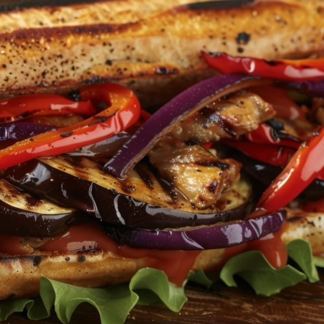 Eggplant Hot Hero.